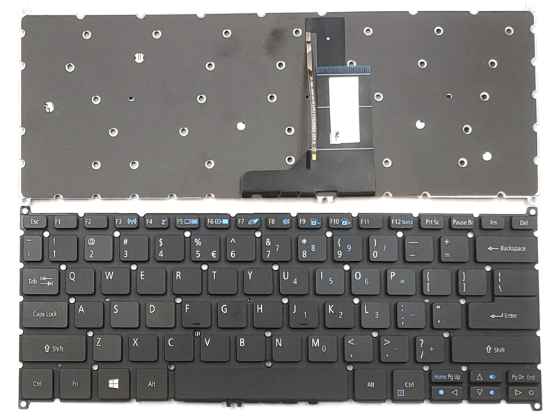 Replacement Backlit Keyboard for Acer Spin 1 SP113-31, Spin 5 SP513-51 Series Laptop