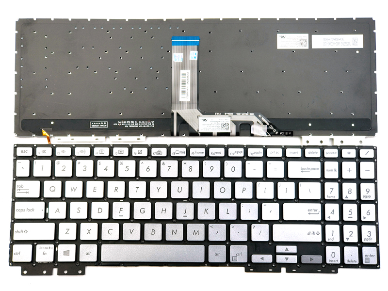 Genuine Silver Backlit Keyboard For Asus ZenBook Flip 15 UX562F UX562FA UX562FAC UX562FD UX562FDX Series Laptop
