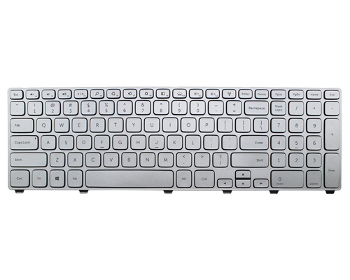 Genuine New DELL Inspiron 17 7000 Series 7737 Silver Backlit Keyboard with Frame