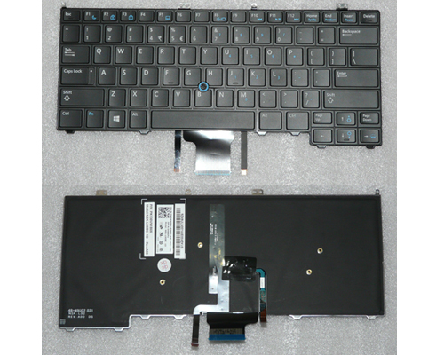 Genuine Dell Latitude E7240 E7420 E7440 Laptop Keyboard -- With Pointing Stick (Pointer),With LED Backlight