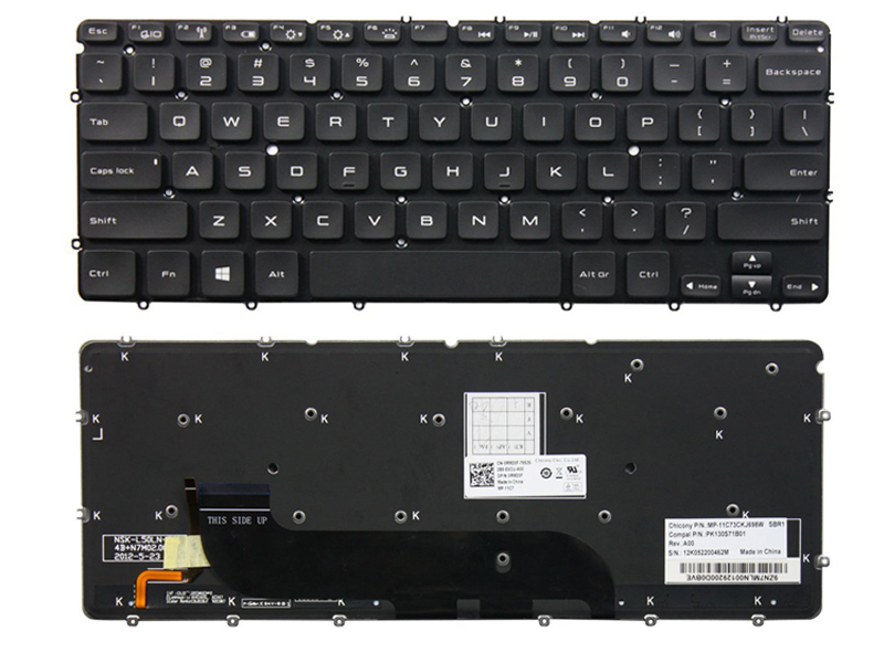 Genuine Backlit Keyboard for DELL XPS 12 13 13R 13D 13Z L321X L322X Ultrabook Series Laptop  --  Without Frame