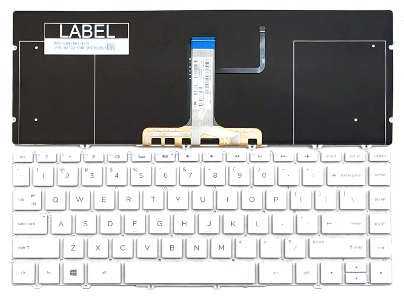 Genuine White Backlit Keyboard for HP Spectre 13-AF Series Laptop Keyboard