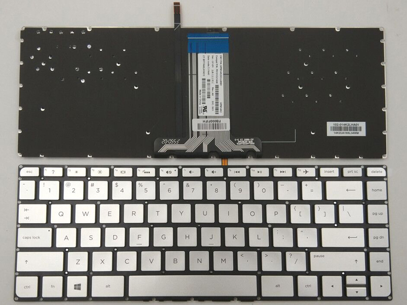 Genuine HP Pavilion X360 13-U M3-U Series Backlit Keyboard Silver