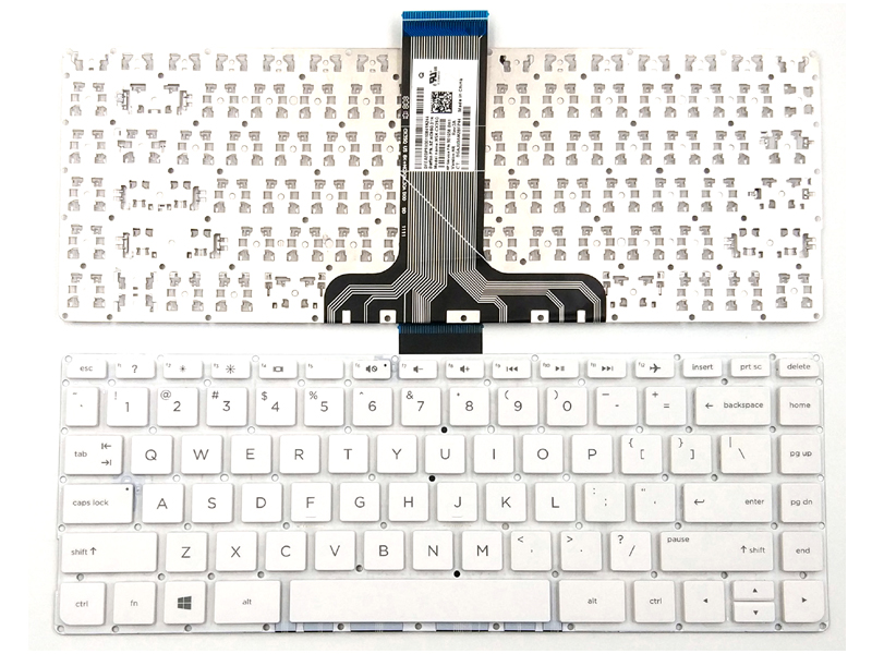 Genuine New HP Stream 14-AX Series Laptop Keyboard White
