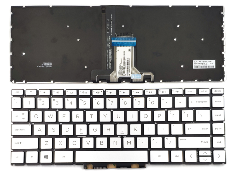 Genuine Silver Backlit Keyboard For HP 14-CD 14-CE 14-DH 14-CK 14-CM 14-DK 14-DQ Series Laptop