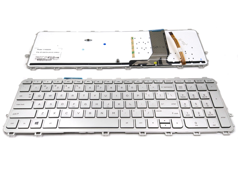 Genuine HP Pavilion 15-J 15-Q 17-J M6-N Series Laptop Backlit Keyboard Silver