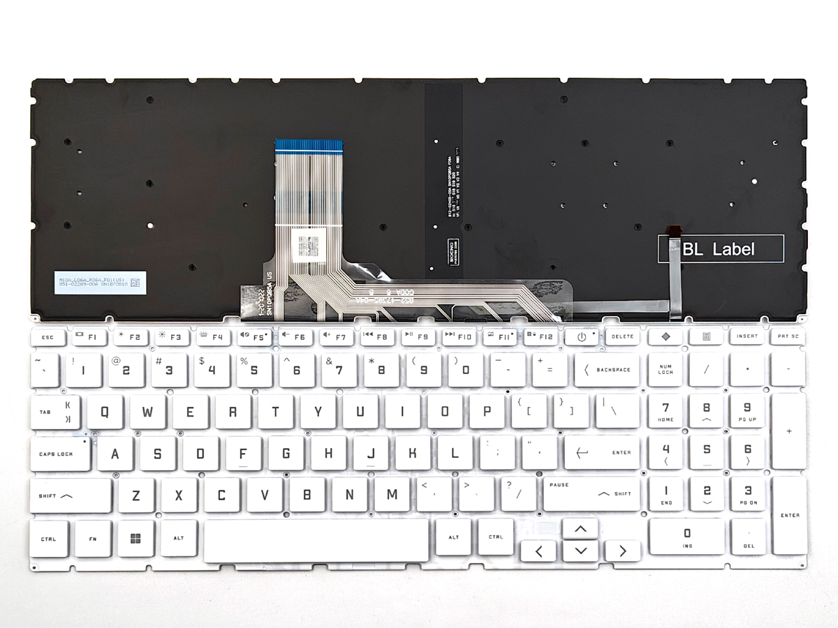 Replacement Backlit White Keyboard for HP Victus 16-D 16-E Series Laptop