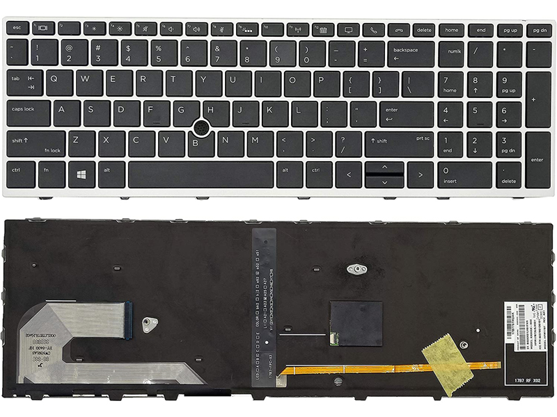 Genuine HP Elitebook 755-G5 850-G5 Backlit Keyboard -- With Frame & Mouse Point