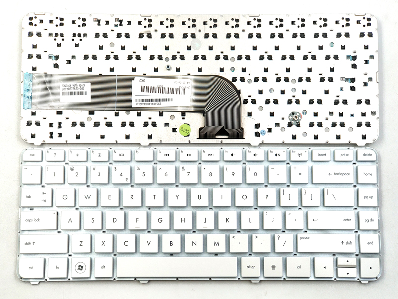 Genuine Keyboard for HP Envy DV4-5000, Pavilion DV4-5000 Series Laptop -- Without Frame, White