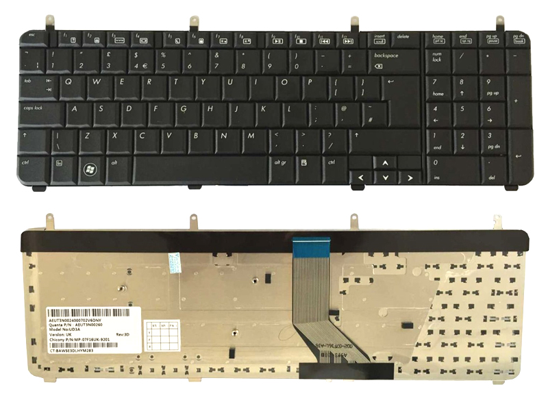 Genuine New HP Pavilion DV7-2000 Series Laptop keyboard -- UK Layout