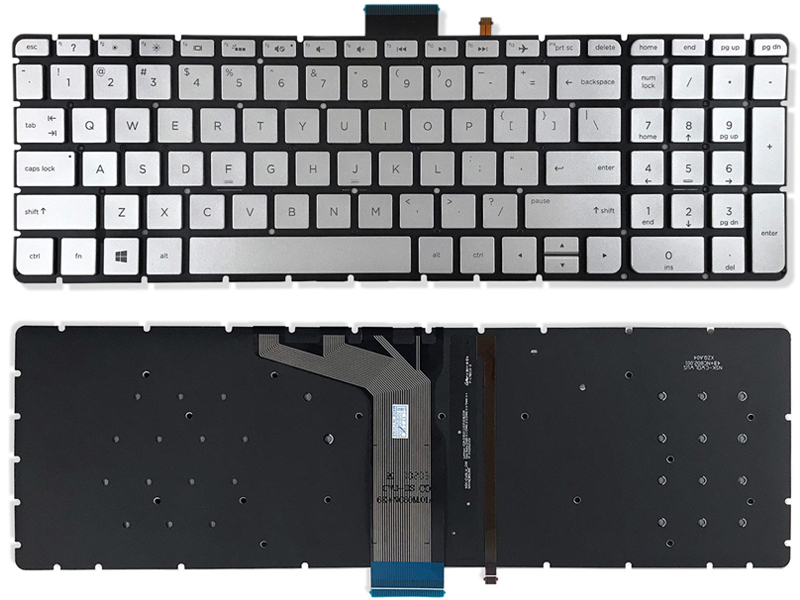 Genuine HP Envy M6-W M6-AQ 15-AS Series Backlit Keyboard Silver