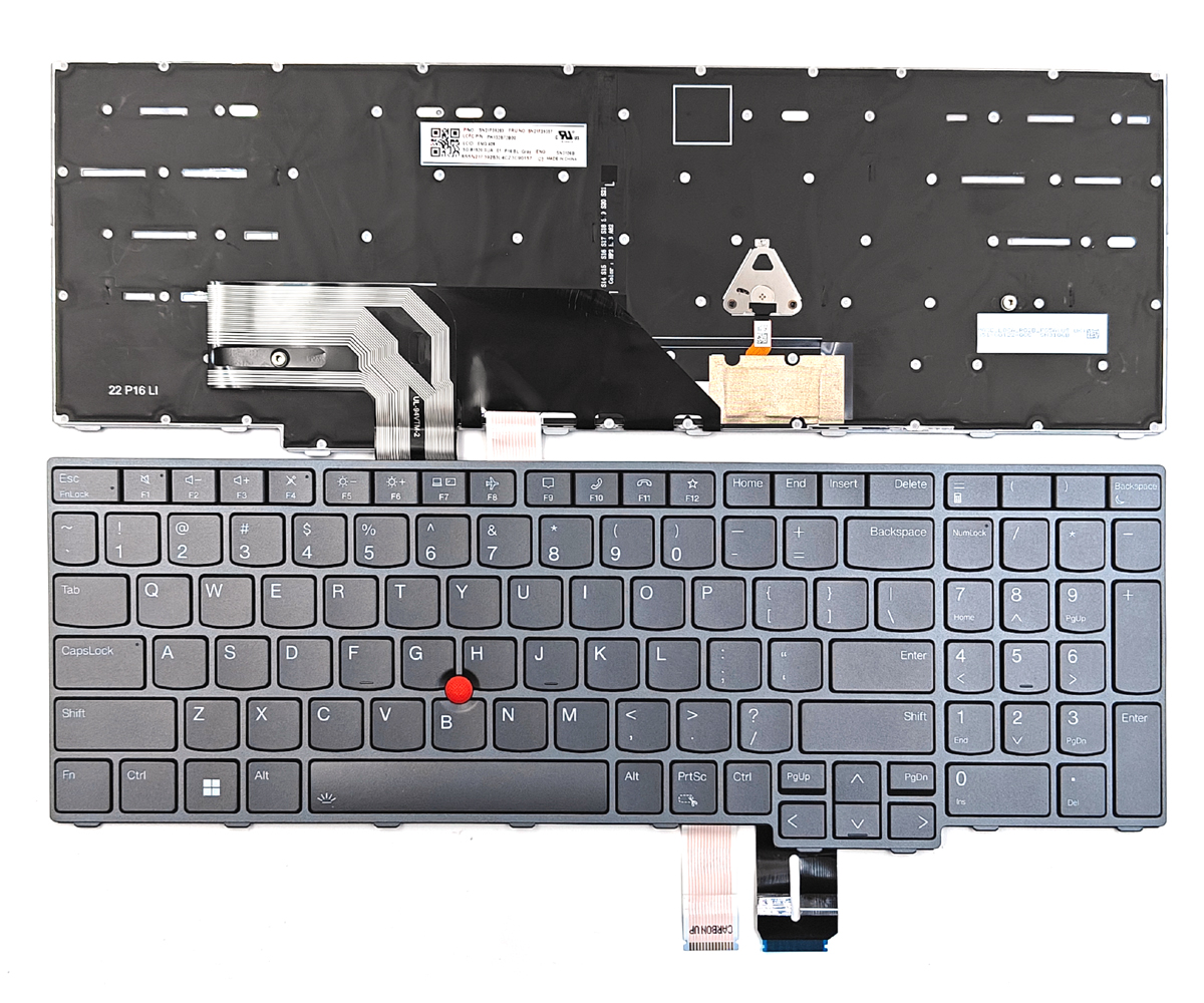 Genuine Backlit Black Keyboard for Lenovo ThinkPad P16 Gen 1, Gen 2 Series Laptop
