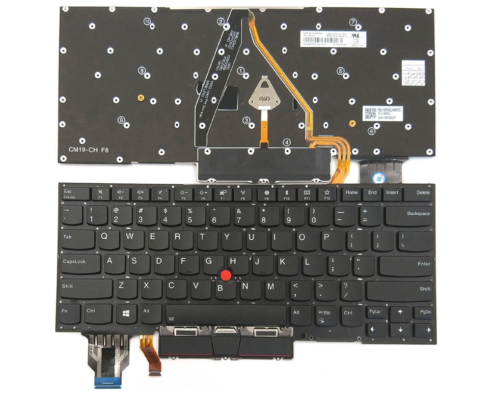 Genuine Lenovo Thinkpad X1 Carbon 7th Gen 2019 Series Backlit Keyboard