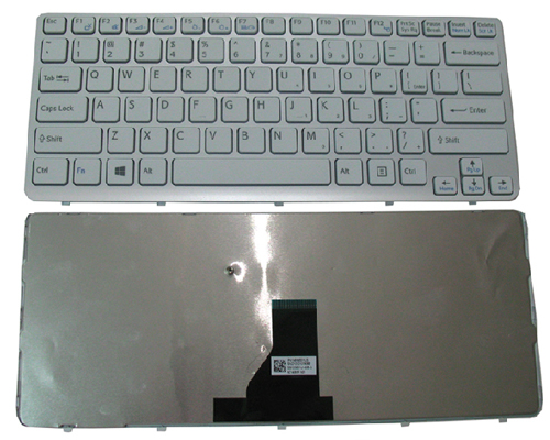 Genuine SONY VAIO SVE14 SV-E14 Series Laptop Keyboard -- with Backlit, White